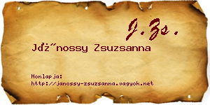 Jánossy Zsuzsanna névjegykártya
