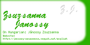 zsuzsanna janossy business card